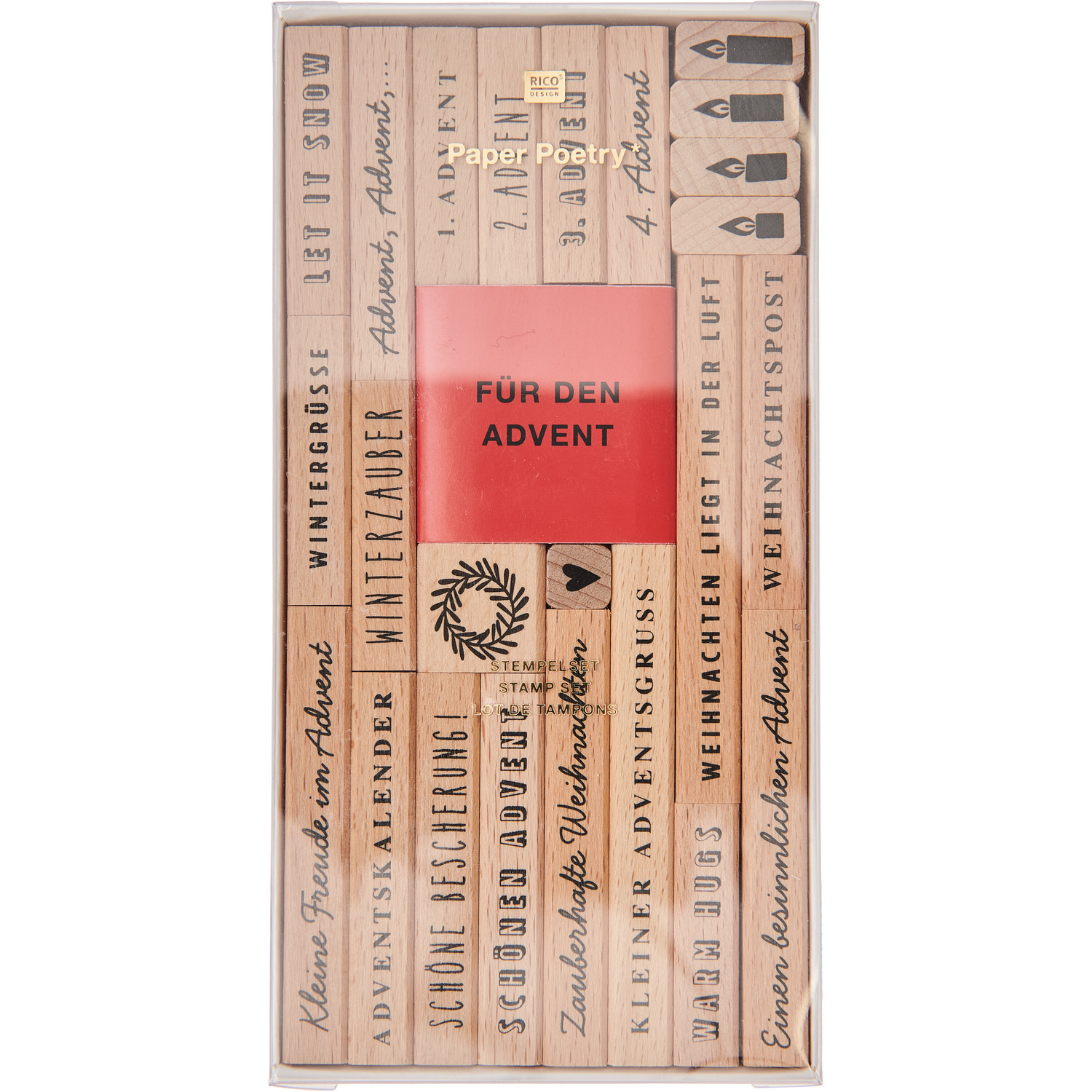 Paper Poetry Stempelset für den Advent 25-teilig von Rico Design