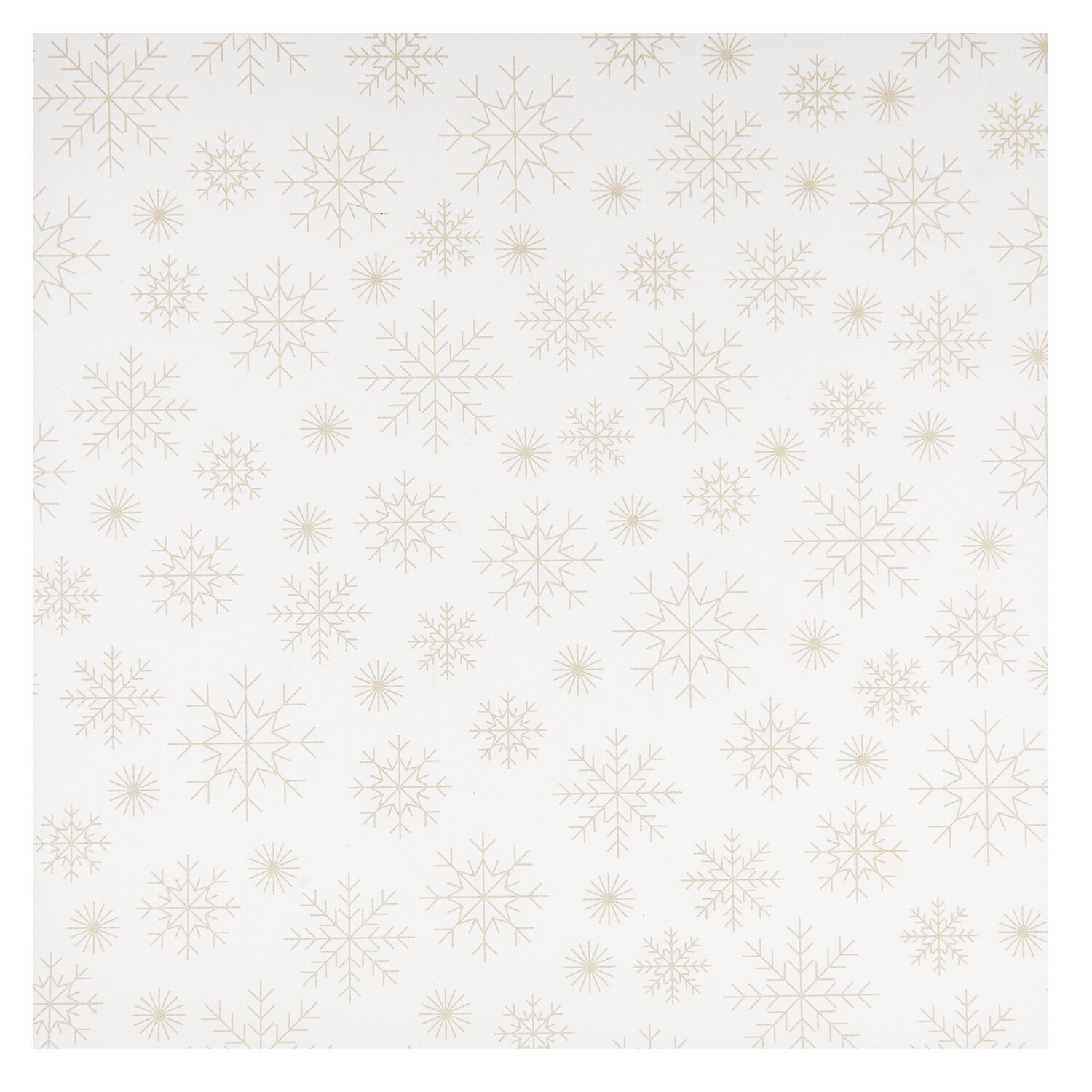 Paper Poetry Bascetta Origamipapier zeigt goldene Schneeflocken auf weißem Hintergrund, ideal für kreative Bastelprojekte.
