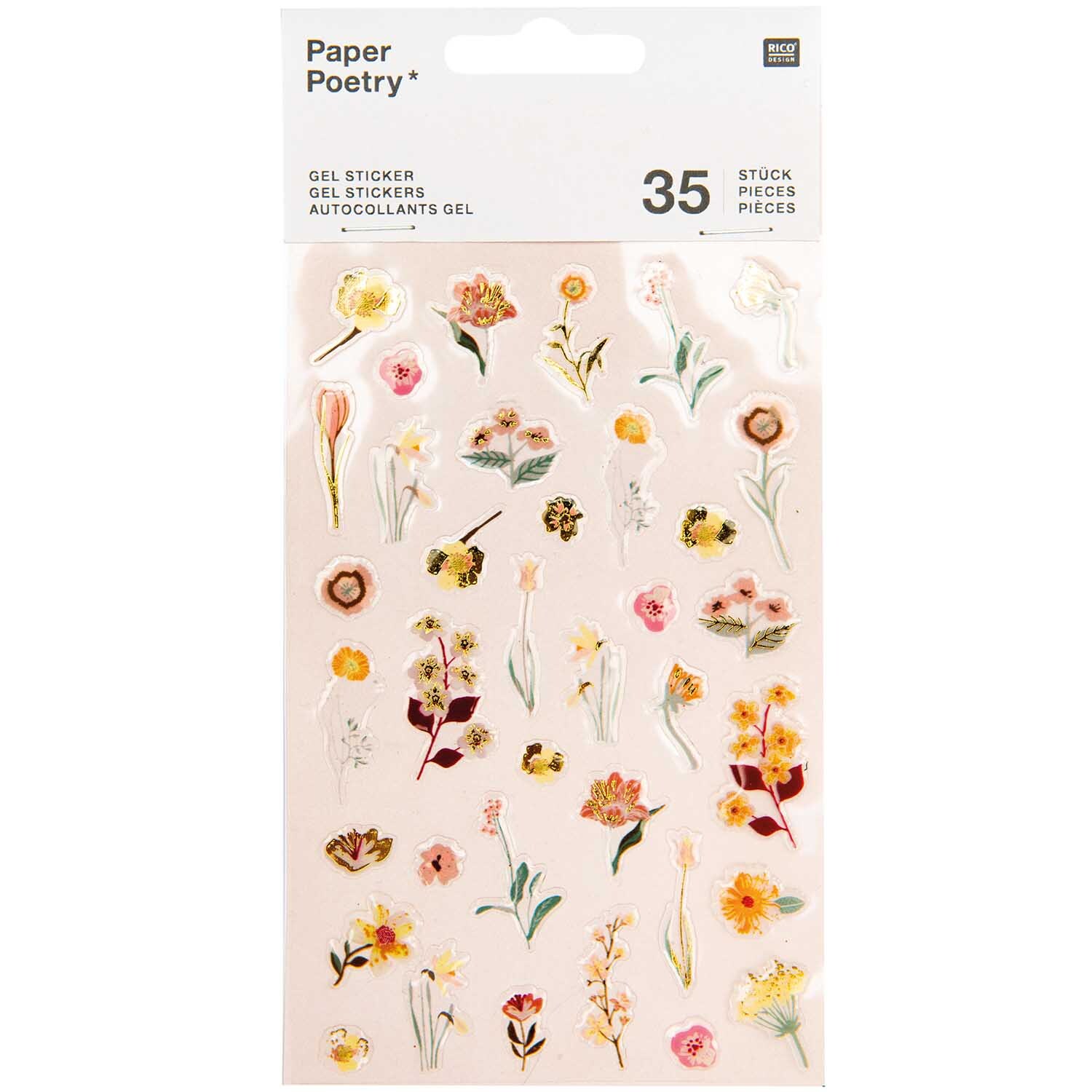 Paper Poetry Gelsticker Nature Matters rosa von Rico Design