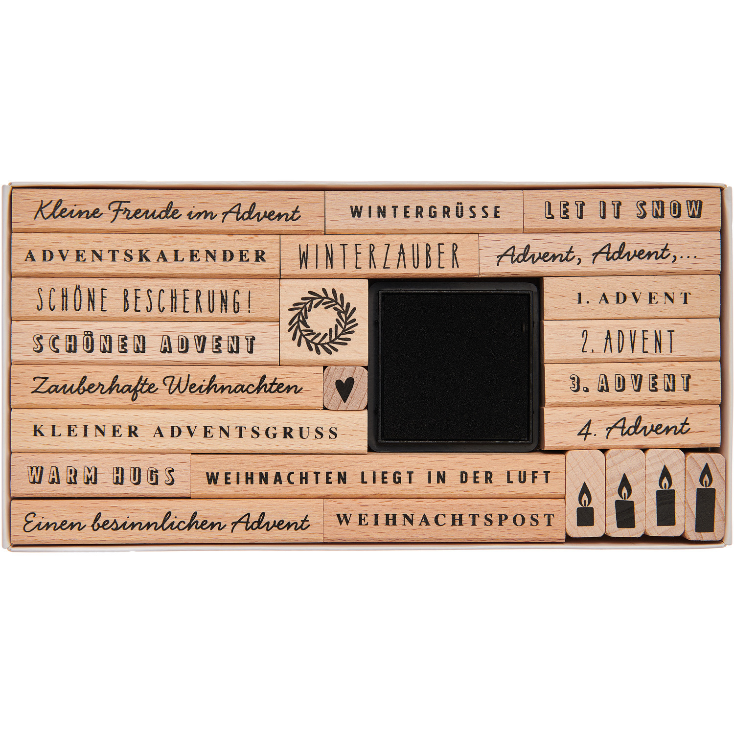 Paper Poetry Stempelset für den Advent, 25-teilig: Kreatives Set von Rico Design für festliche Bastelprojekte.