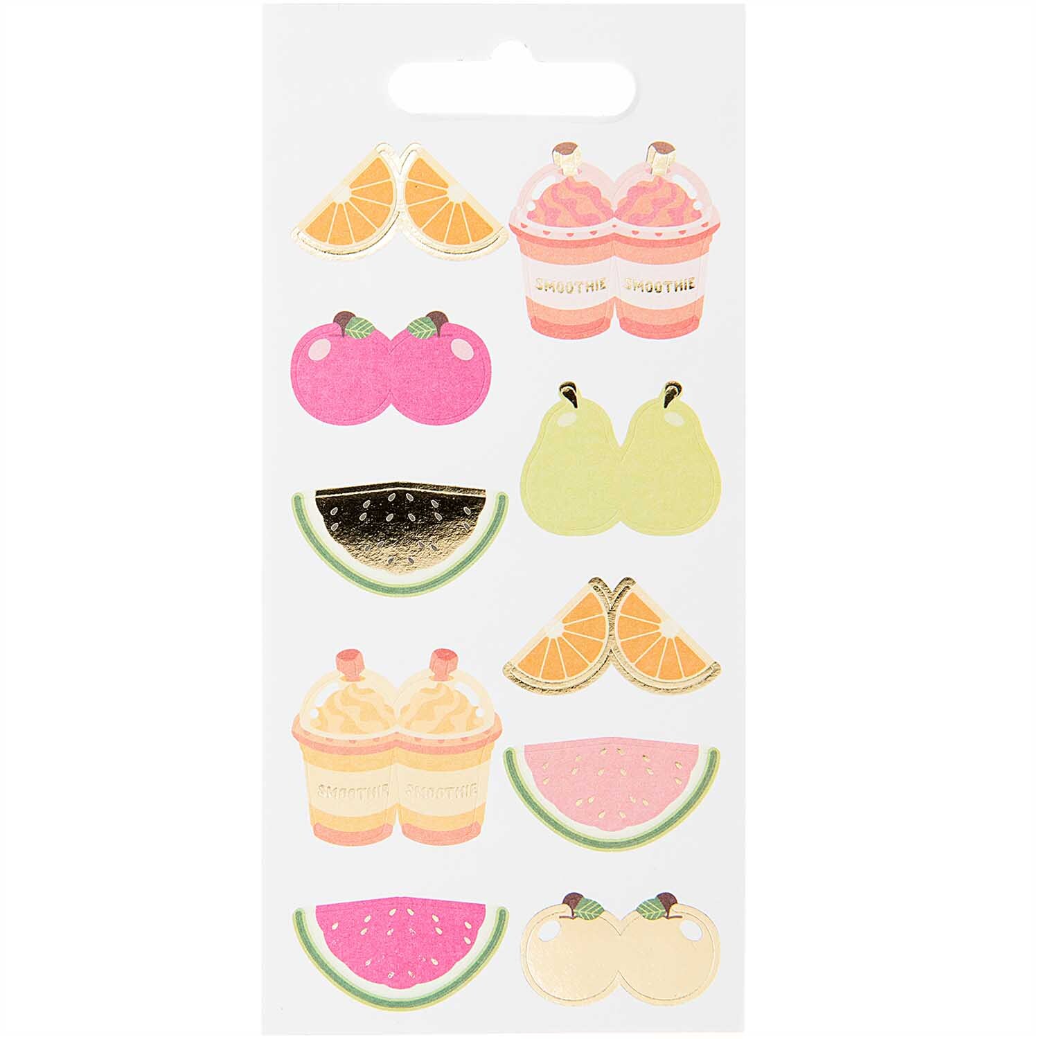 Paper Poetry Stickerbuch Register Blumen mit bunten Frucht- und Dessertmotiven von Rico Design.