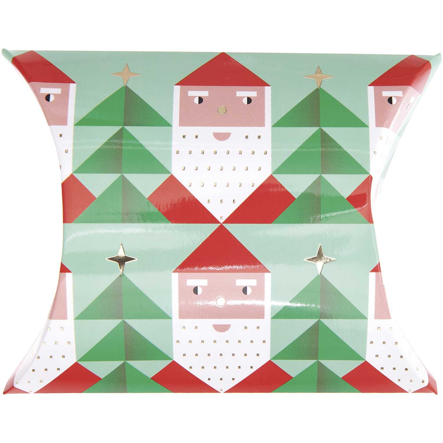 Paper Poetry Geschenkschachteln Merry Christmas groß 12x18cm 4 Stück von Rico Design Paper Poetry Geschenkschachteln mit Weihnachtsmann- und Tannenbaum-Muster, ideal für festliche Geschenke.